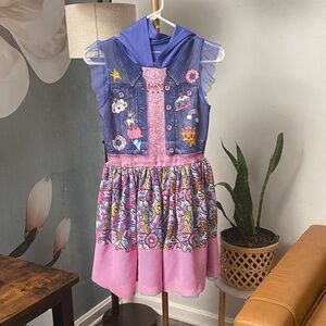 Jojo Siwa Nickelodeon Rainbow Unicorn Puppy Dress with hooded bow size 10-12 L